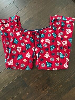 Red Holiday Tree Print Pajama Pants